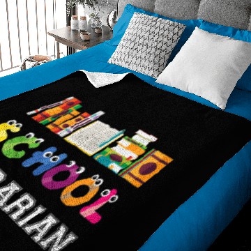 Discover Funny Elementary And Middle School Librarian Baby Blankets
