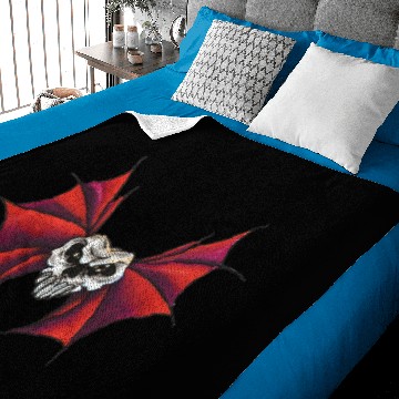 Discover skull bat wings Baby Blankets