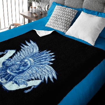 Discover Native American Indian Chief Skull Baby Blankets