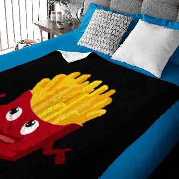 Discover French fries face gift Baby Blankets