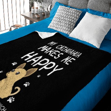 Discover My Chihuahua Makes Me Happy You Not So Much Funny Baby Blankets