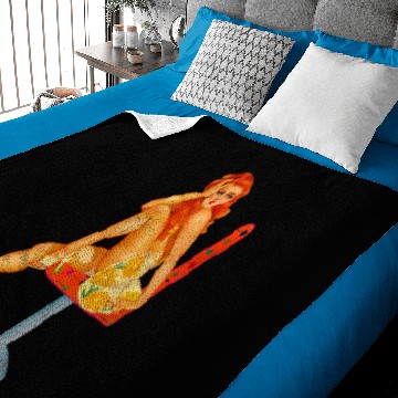 Discover Sexy Pinup Girl Redhead Vintage 40's 50's Retro Baby Blankets