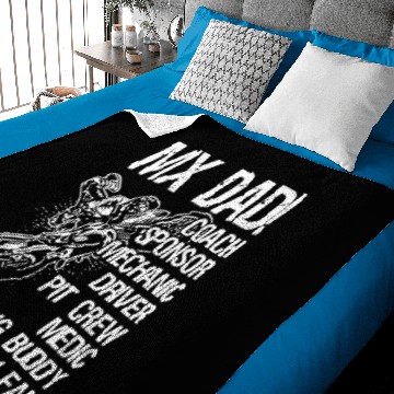 Discover MX dad coach sponsor mechanic driver pit crew medi Baby Blankets