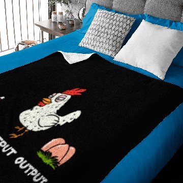Discover Funny Chickens Chicken Worm Input Putput Gift Baby Blankets