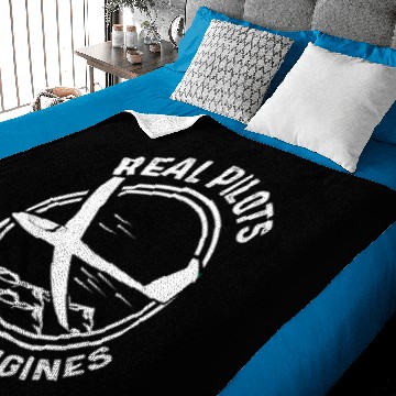 Discover Real Pilots need no Engines Baby Blankets