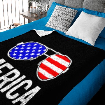 Discover Merica American Flag 4th July Funny Gym Baby Blankets