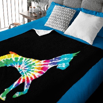 Discover Rainbow Dog Great Dane Hippie Baby Blankets