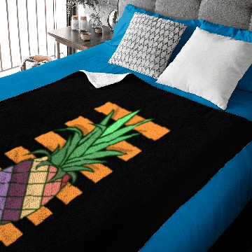 Discover pineapple fruity gift idea for vegan people Baby Blankets