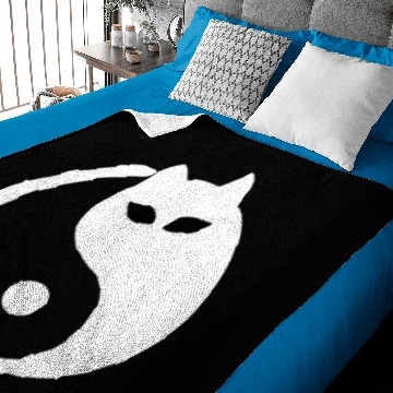 Discover Ying Yang Cat Baby Blankets