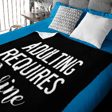 Discover Adulting requires wine Baby Blankets