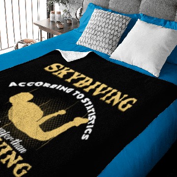 Discover Skydiving skydiving is safer than car Baby Blankets