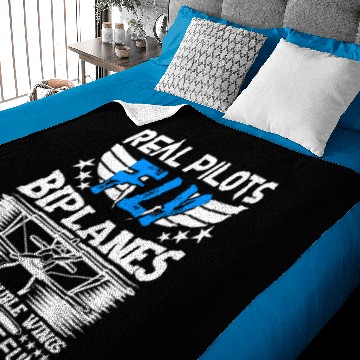 Discover real pilots fly biplanes Baby Blankets