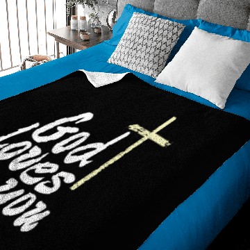 Discover God loves you Baby Blankets