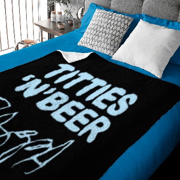 Discover Titties Beer Baby Blankets