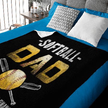 Discover Softball Dad I Don't Play I Just Finance Softball Baby Blankets