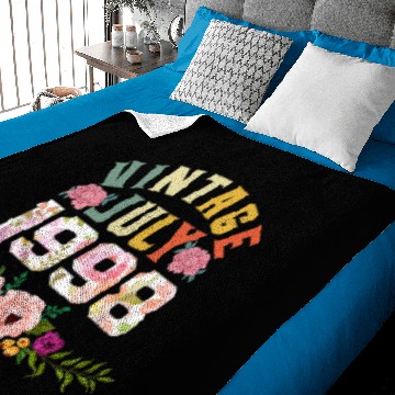 Discover July 1998 flower Baby Blankets Retro Vintage 21st Birthday