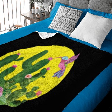 Discover Cactus Flower Hummingbird Pink Sun Baby Blankets