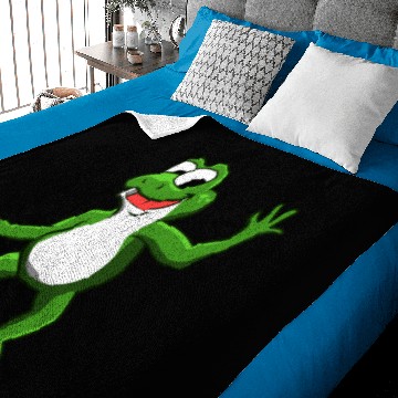 Discover FUNNY DANCING FROG TOAD LURCH GIFT Baby Blankets