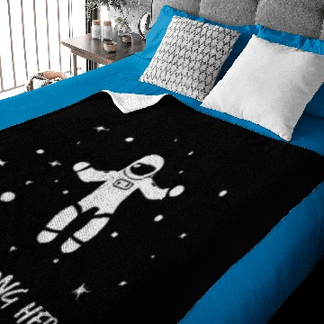 Discover Lonely Astronaut in Space Baby Blankets