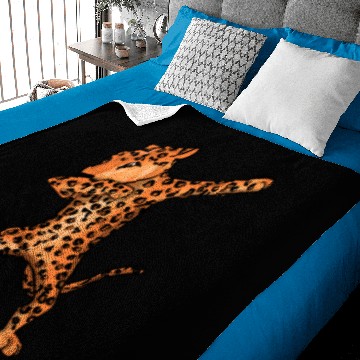 Discover Dabbing Jaguar Leopard Dab Dance Baby Blankets