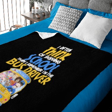 Discover Funny Bus driver school bus Baby Blankets