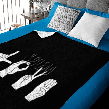 Discover Spread Love sign language Baby Blankets