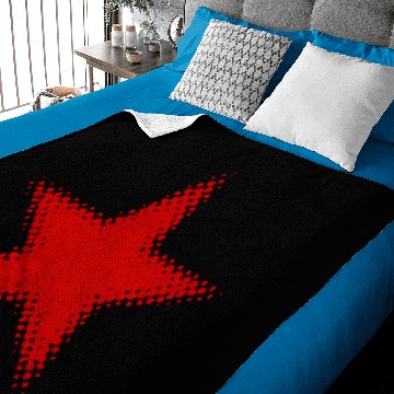 Discover red star comic dotted Baby Blankets