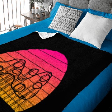 Discover Roller Coaster Sunset Baby Blankets