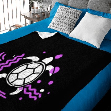 Discover Turtle violet white Baby Blankets