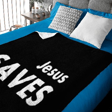 Discover jesus saves us1 Baby Blankets