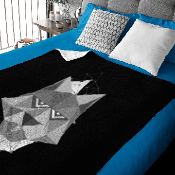 Discover Wolf face geometric Baby Blankets