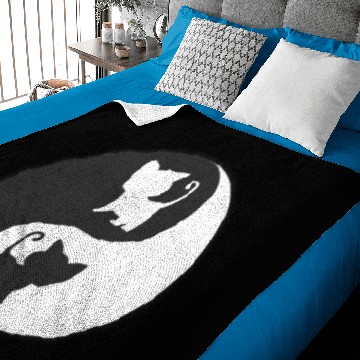 Discover Cat Ying Yang Baby Blankets