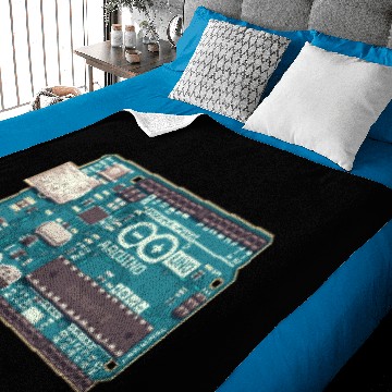 Discover Pixel Arduno Uno Baby Blankets