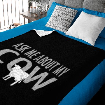 Discover Ask Me About My Cow Baby Blankets