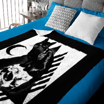 Discover cat skull triangle Baby Blankets
