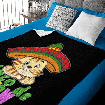 Discover Cute Cinco De Meow Funny Cat Sombrero Mexican Baby Blankets