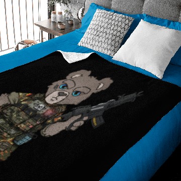 Discover Teddy Tactical Armed Forces Gift Baby Blankets