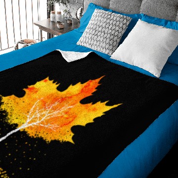 Discover Maple Leaf Autumn Orange Fall Leaves Baby Blankets