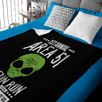 Discover Area 51 Alien Fun run Baby Blankets