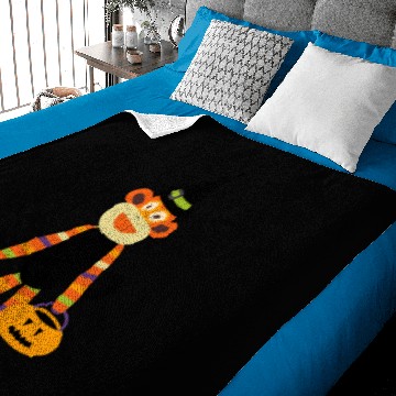 Discover Halloween Sock Monkey Baby Blankets
