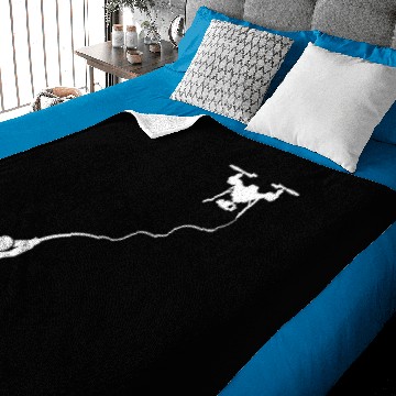 Discover Drone on a leash Baby Blankets