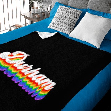 Discover Vintage Durham NC Rainbow Diversity Baby Blankets