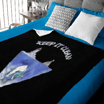 Discover Ocean, Keep it Clean, Orca Whales, Climate Protect Baby Blankets