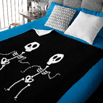 Discover Dancing Skeleton Brothers Halloween Baby Blankets