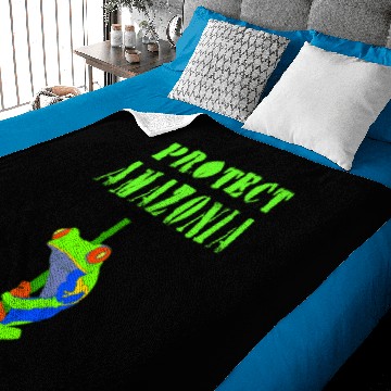 Discover Protect Amazonia. Tree frog. Amazon rainforest. Baby Blankets
