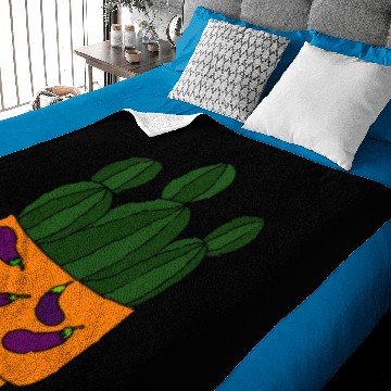 Discover Eggplant Cactus Pot Baby Blankets