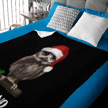 Discover Christmas Owl - grumpy santa Baby Blankets