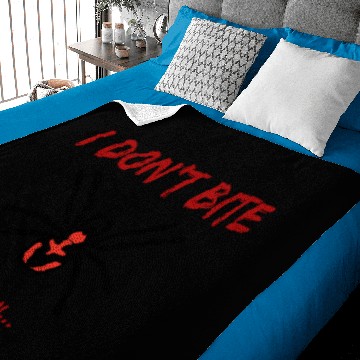 Discover I Don't Bite But I Can Black Widow Spider Baby Blankets