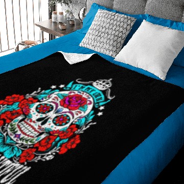 Discover Rose Sugar Skull Baby Blankets