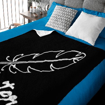 Discover Writer in white with pen ink Baby Blankets